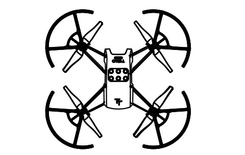 Дрон RoboMaster TT с установленными пропеллерами и защитой - 1 шт.